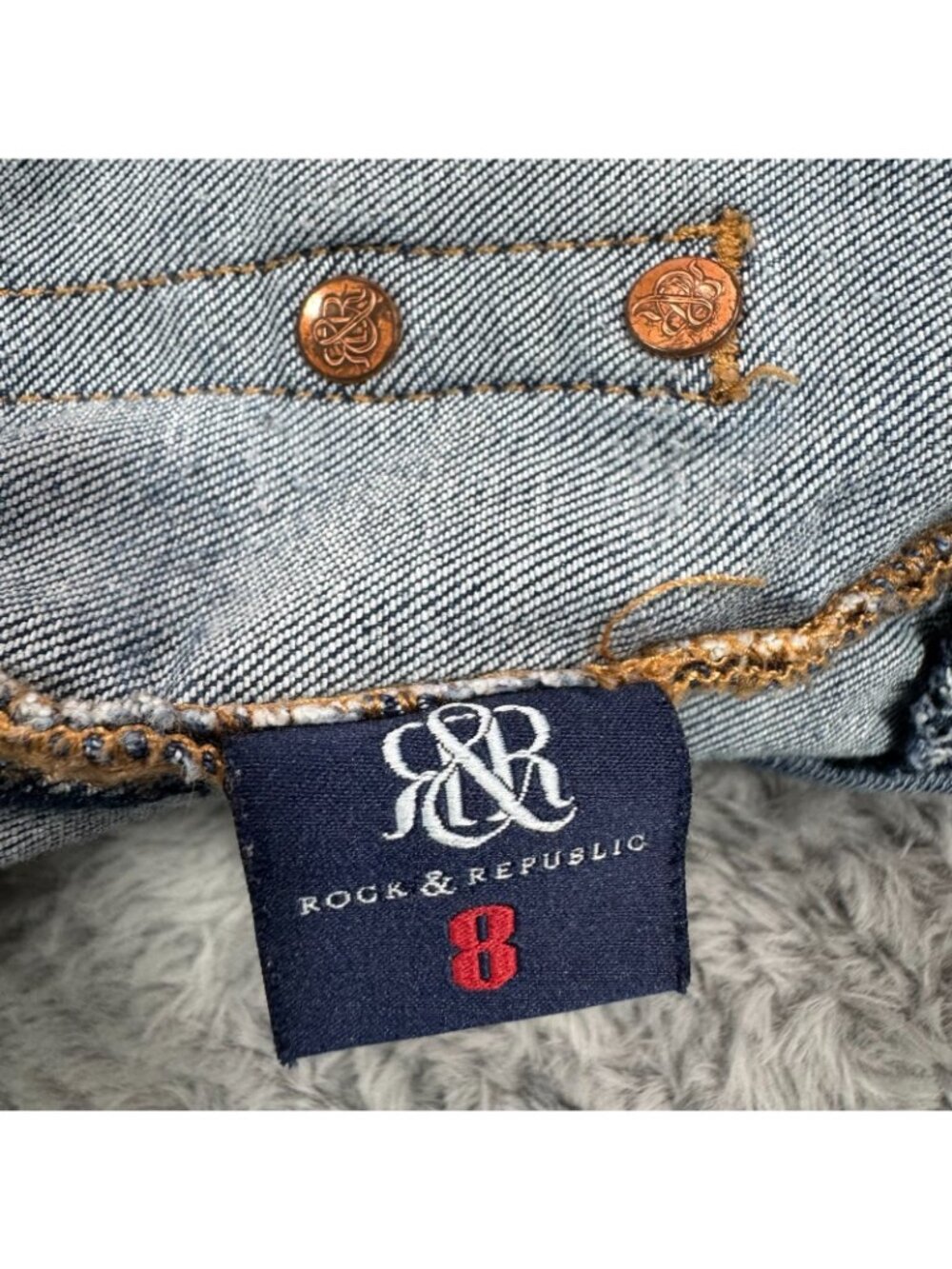 Rock & Republic Denim RX Fever Jeans Womens 8 Blue Cotton Jegging Skinny Stretch - Picture 16 of 16